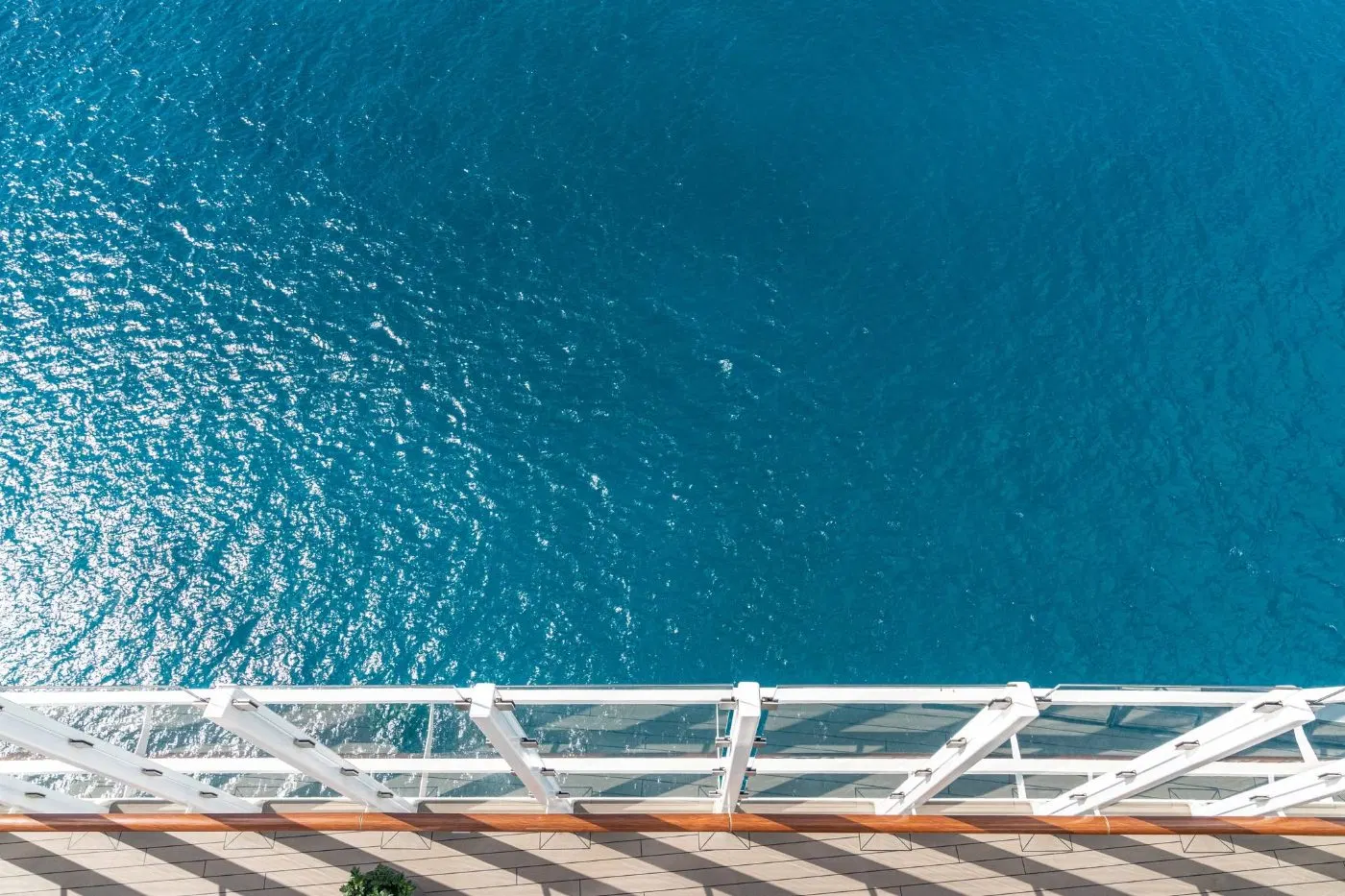 Open ocean seen from the promenade deck of Celebrity Xcel