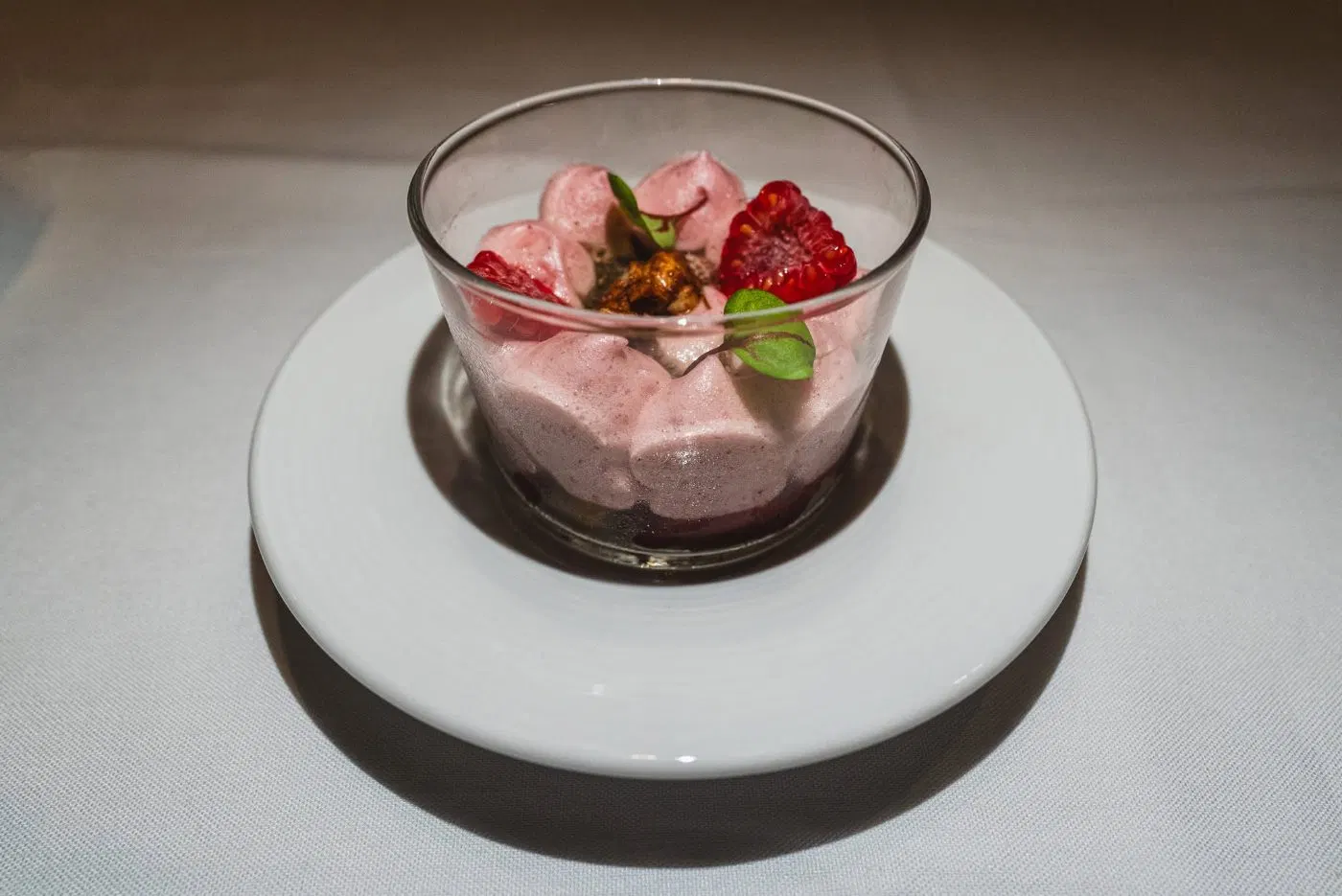 Berry mousse served in a glass